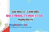 Giải bài 2 trang 71 Hóa 11 Cánh Diều SGK